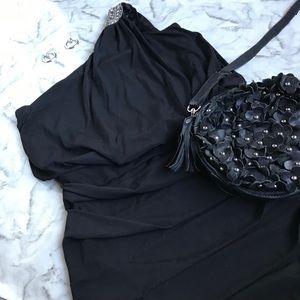 🛑SOLD 🛑One Shoulder Embellished Cocktail Dress